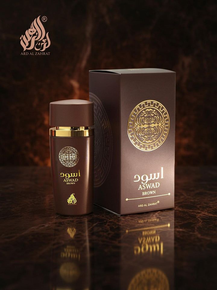Ard Al Zahrat Aswad Brown Fragrance product images and lifestyle scenes
