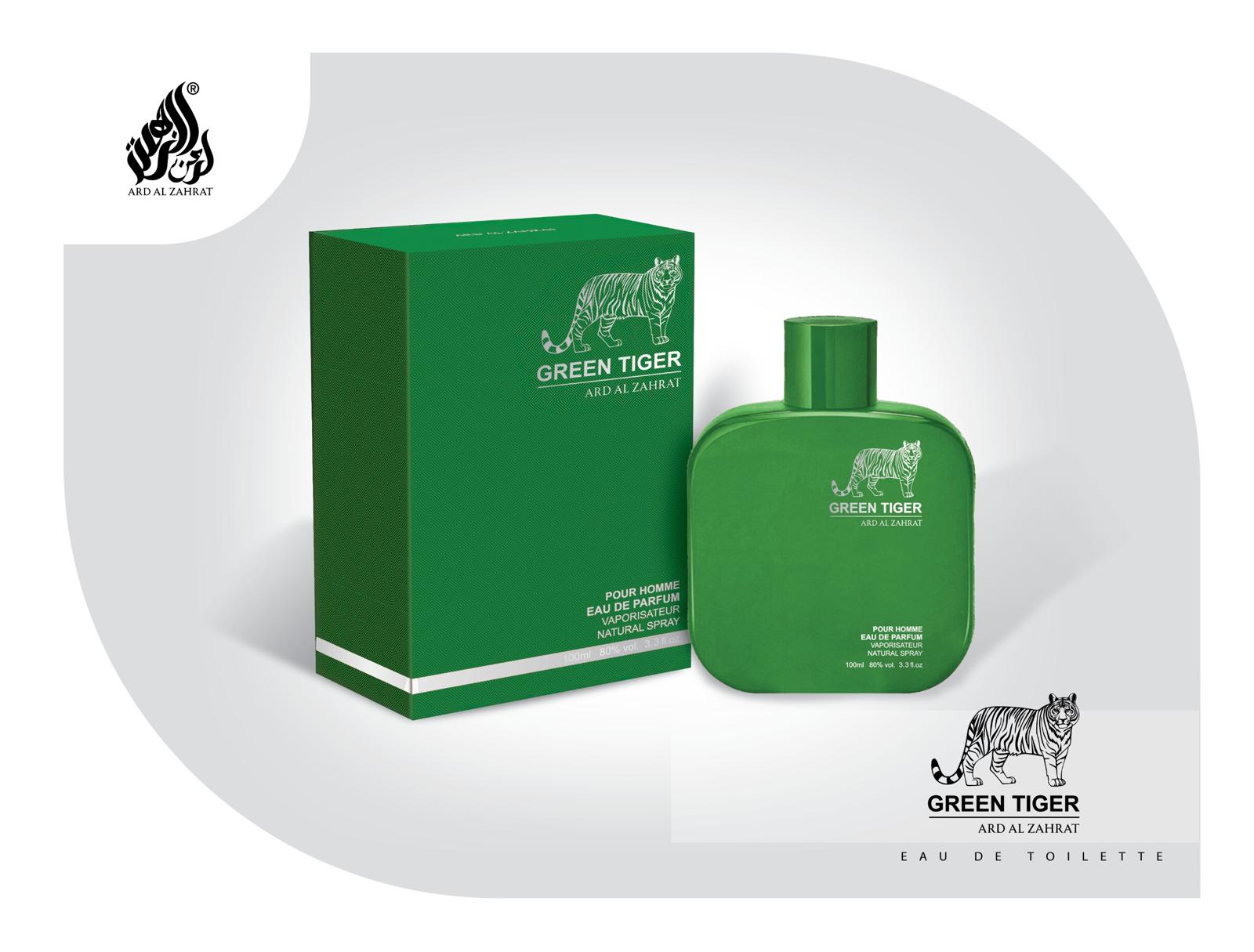 Ard Al Zahrat Green Tiger Eau de Parfum for Men product images and lifestyle scenes