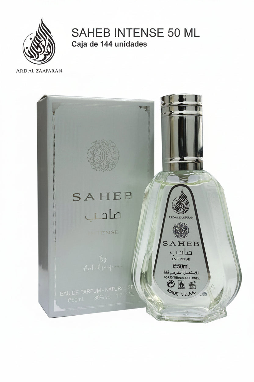 ARD AL ZAAFARAN Saheb Intense Eau de Parfum 50ml product images and lifestyle scenes