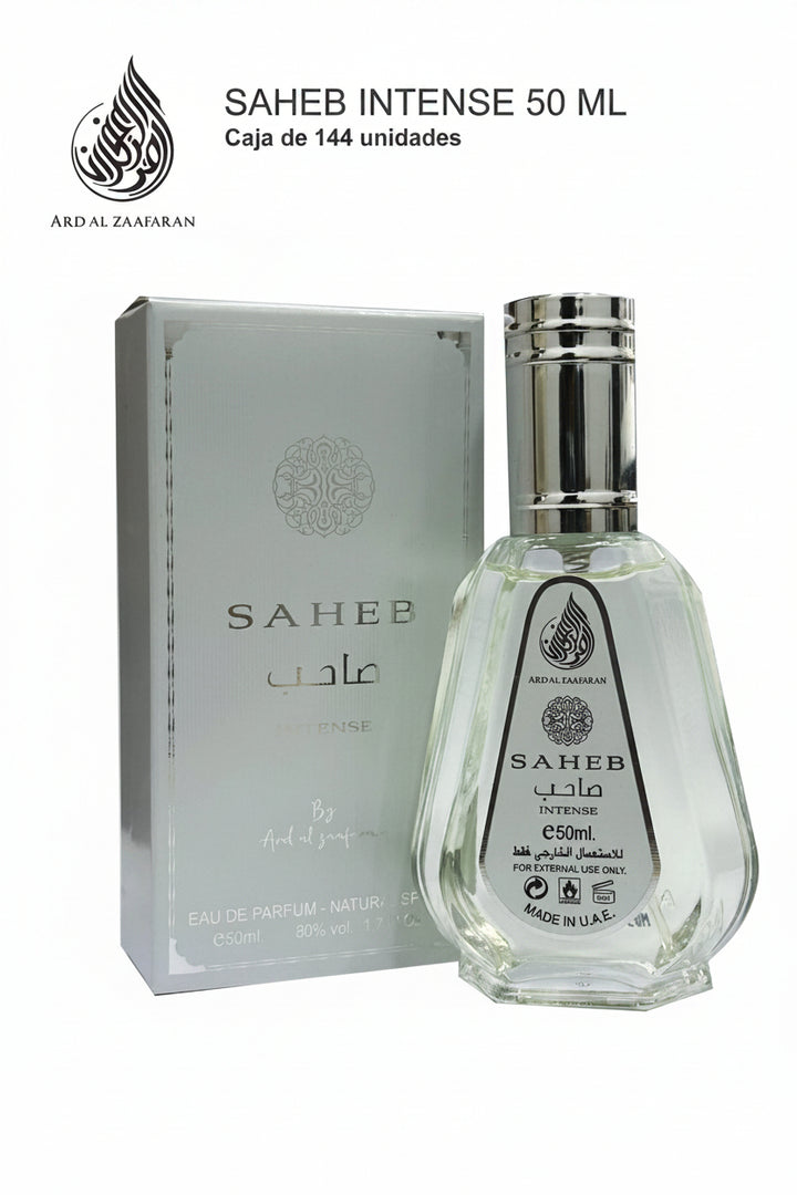 ARD AL ZAAFARAN Saheb Intense Eau de Parfum 50ml product images and lifestyle scenes