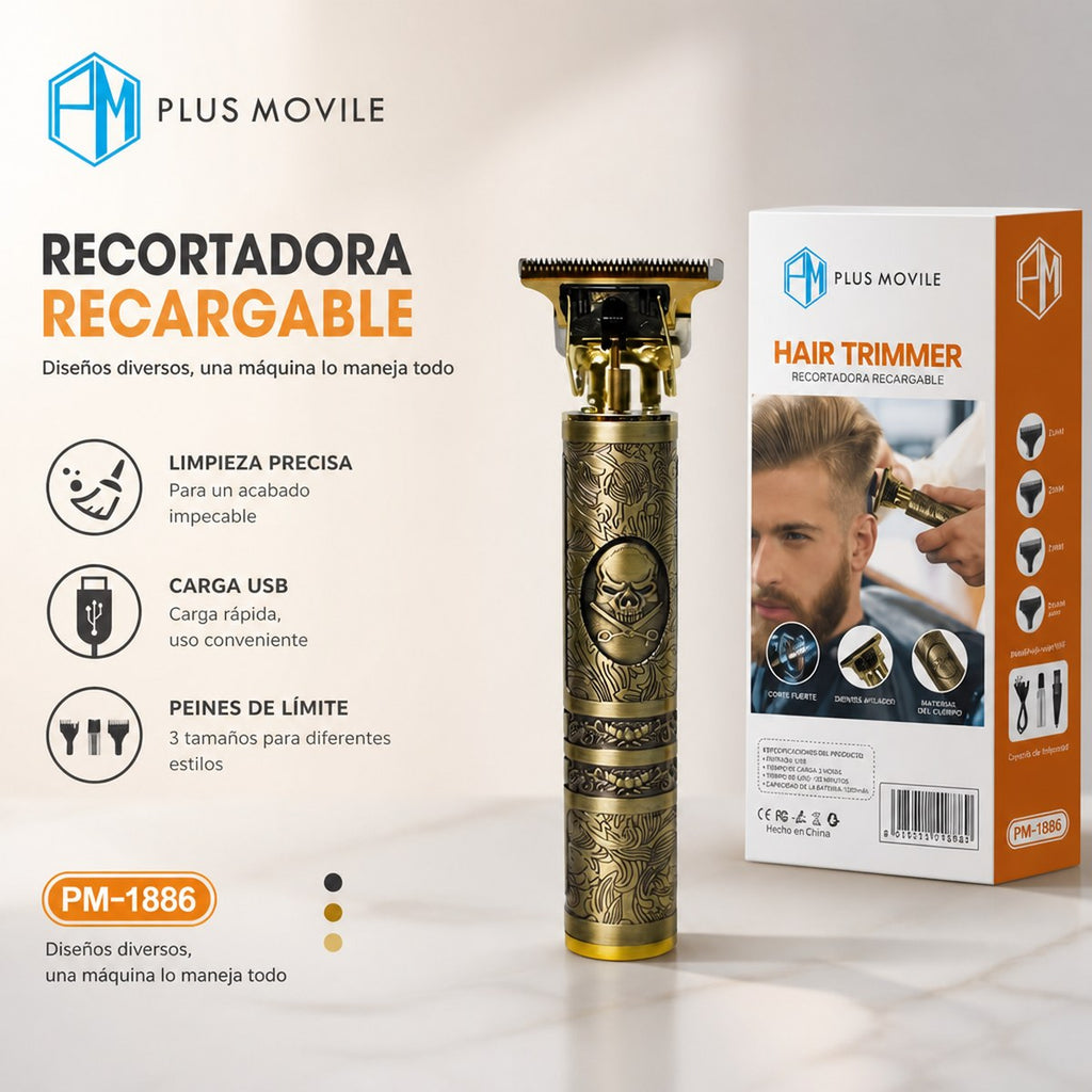 Cortapelo Recargable Plus Movile PM-1886
