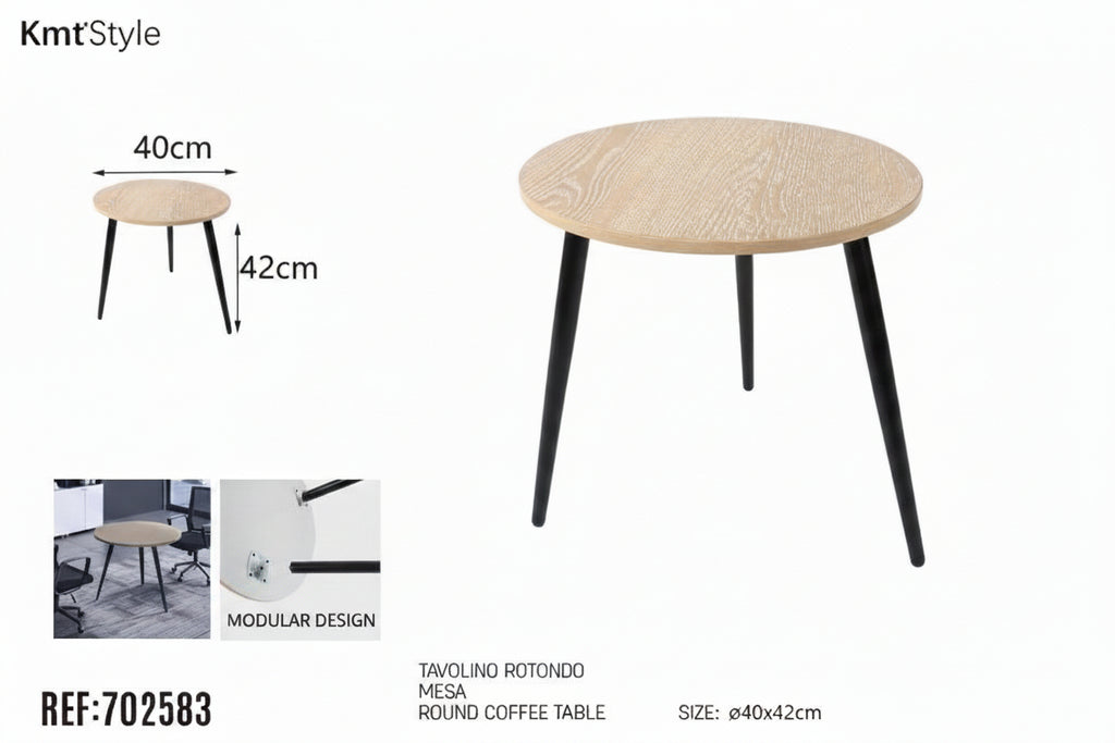 KmtStyle Round Coffee Table 40x42cm product images and lifestyle scenes