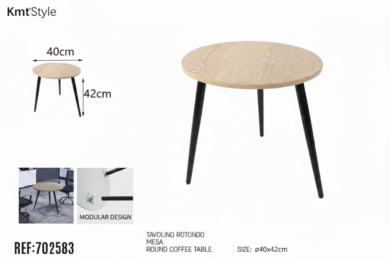 KmtStyle Round Coffee Table 40x42cm product images and lifestyle scenes