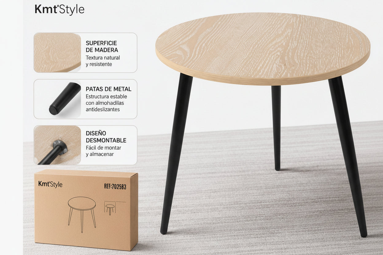 KmtStyle Round Coffee Table 40x42cm