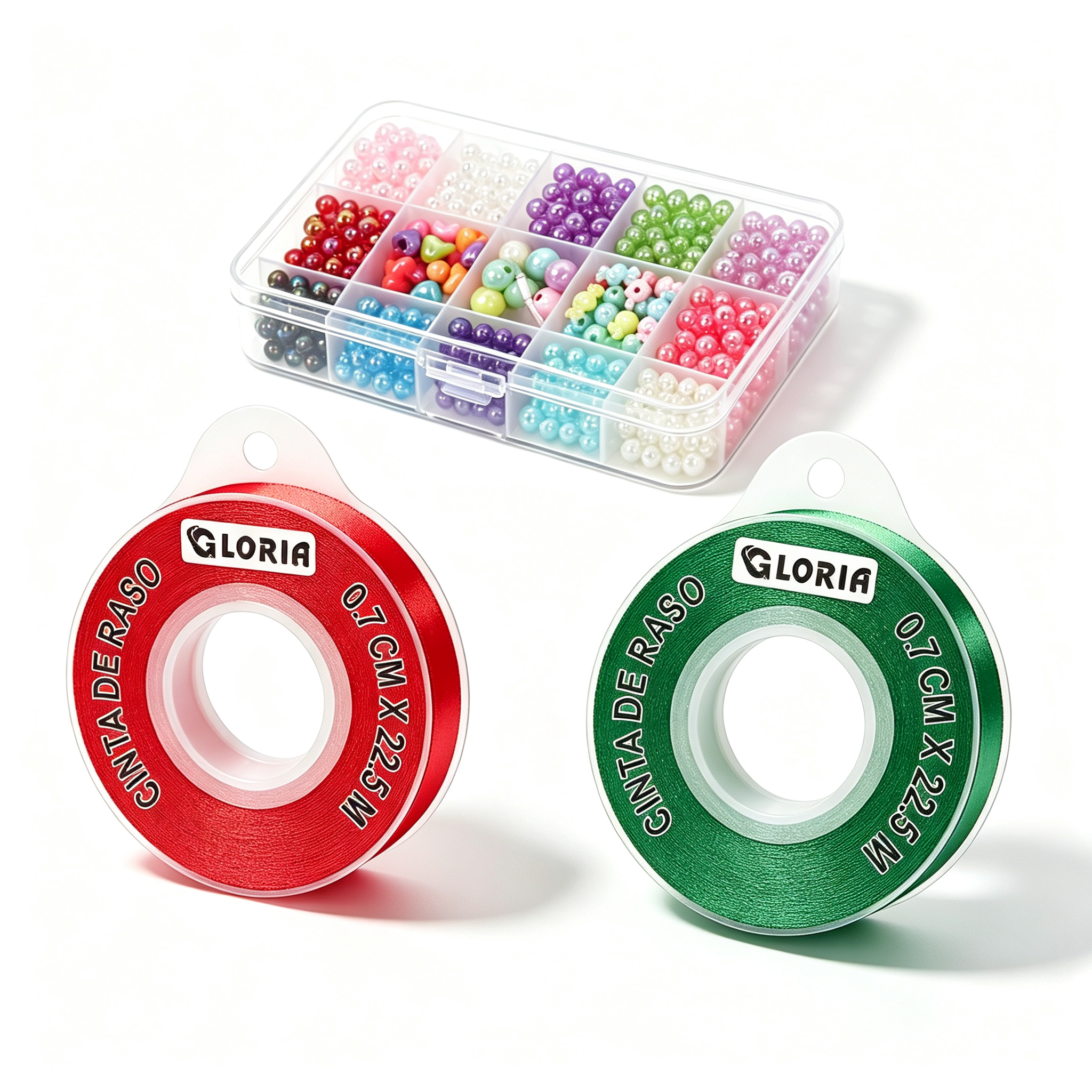 Gift Decorating Kit - Satin Ribbons and Pearls for Wrapping