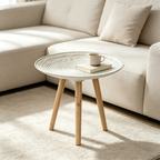 Wellbeing and Decor Set 5-in-1 - Round Table + Bamboo Scale + Sara Perfume + Massager + Floral Incense