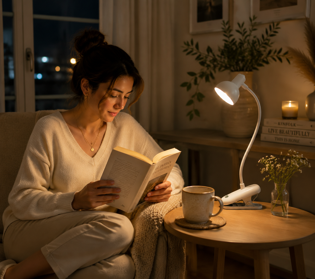 Lámpara de Escritorio Clavijera | Iluminación Suave | Escritorio y Oficina