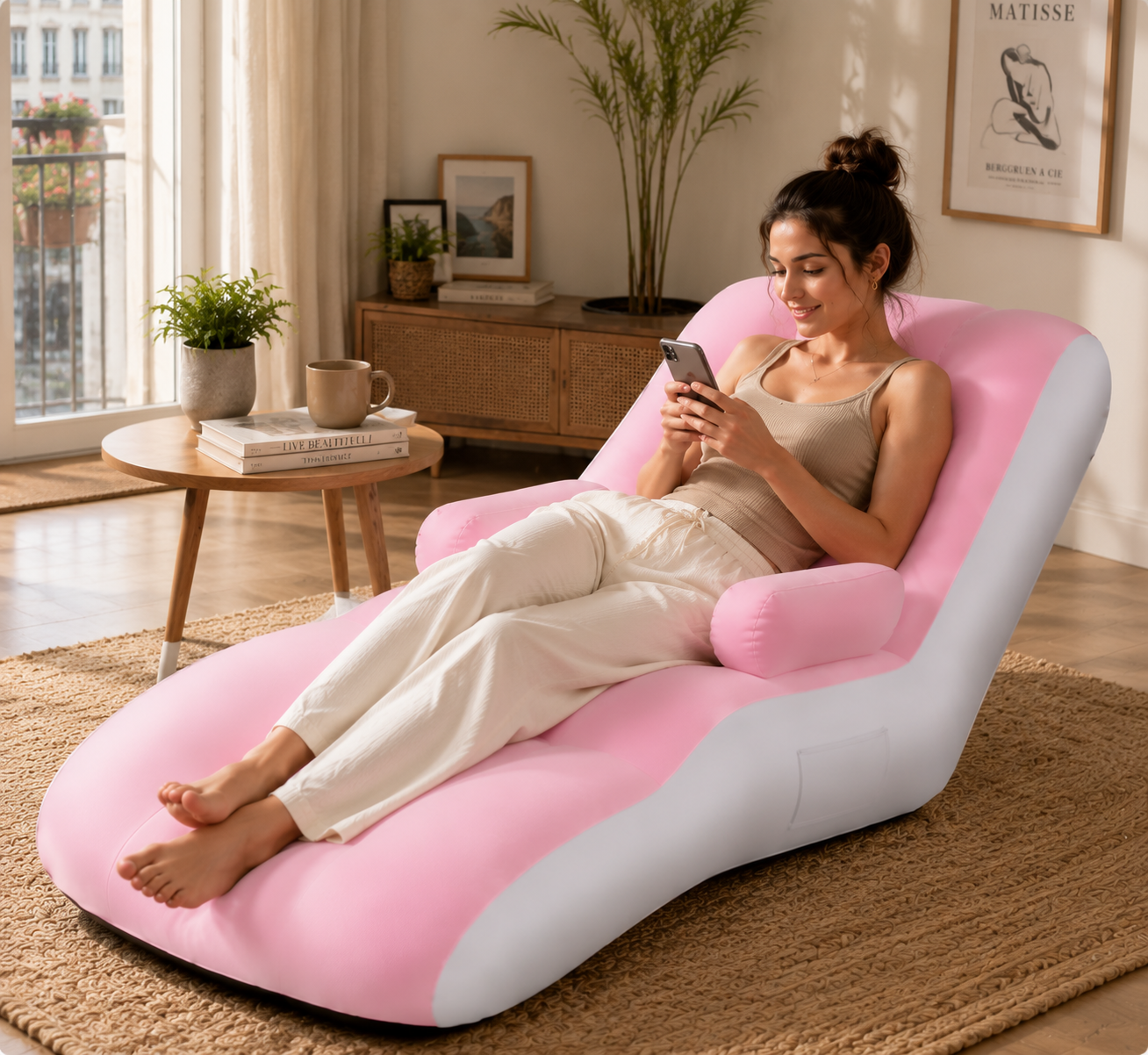 Sofá Inflable SD-5852 — Relájate en el jardín, el camping o el salón en segundos