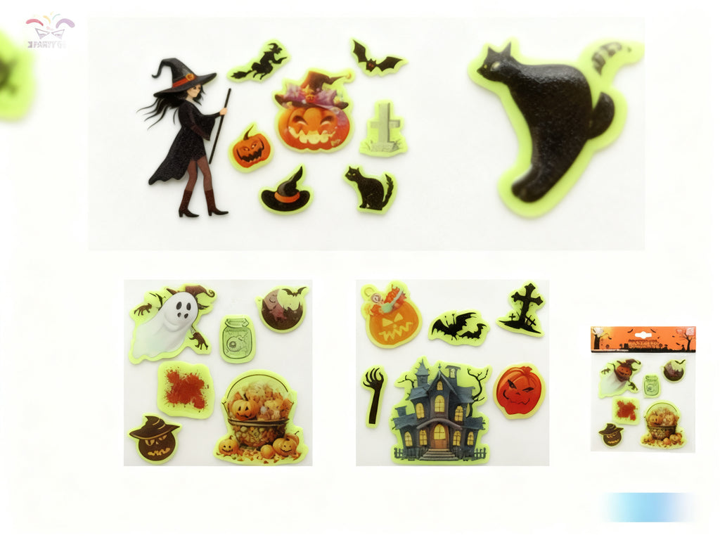 Calcomanías Luminosas de Gelatina de Halloween