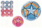 Balón Plástico Decorado Estrella Multicolor 22 cm