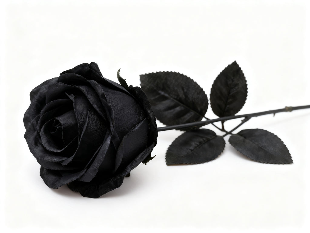 ROSA NEGRA ARTIFICIAL DE HALLOWEEN (1 UD.)