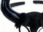 Diadema de Cuernos Negros para Halloween 26x28cm