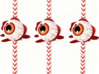 Pajillas de Halloween con Decoración de Ojos (6 piezas)
