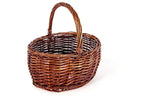 Cesta Mimbre Ovalada Caoba 27x21x14/27 cm