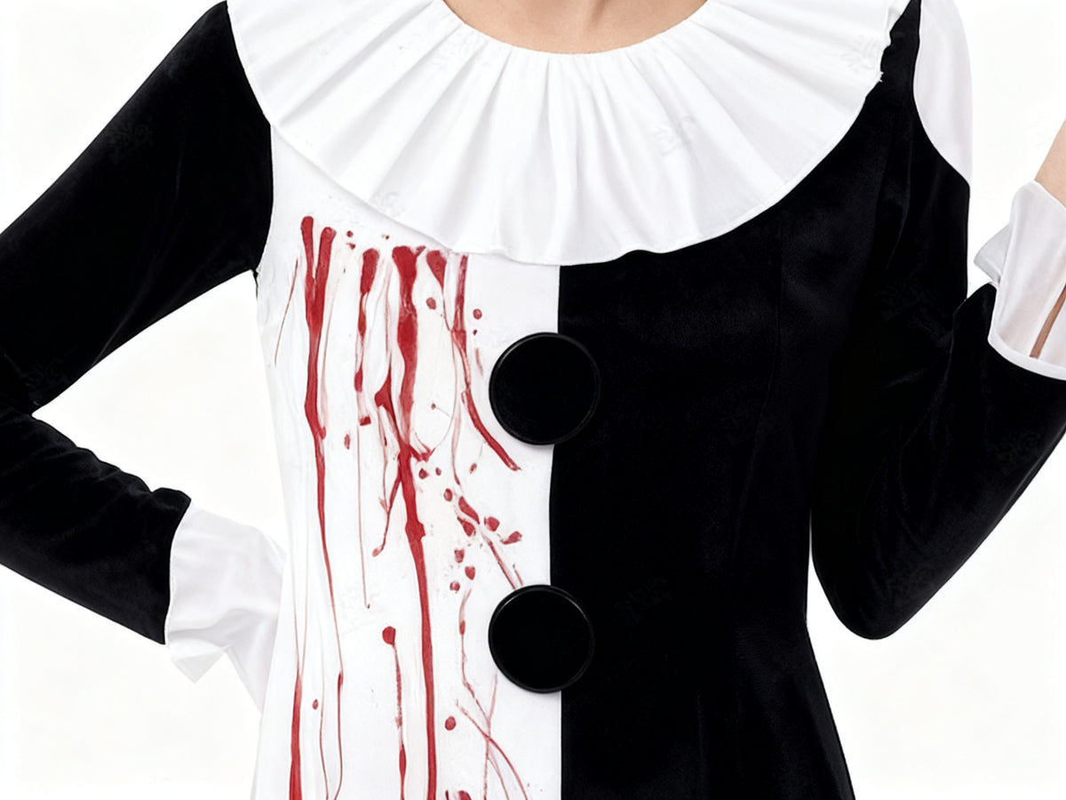 PAYASA CON SANGRE VESTIDO DE MANGA LARGA