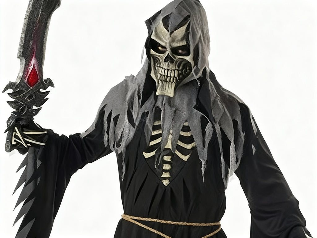 Traje de Fantasma para Hombre con Bordes Rasgados
