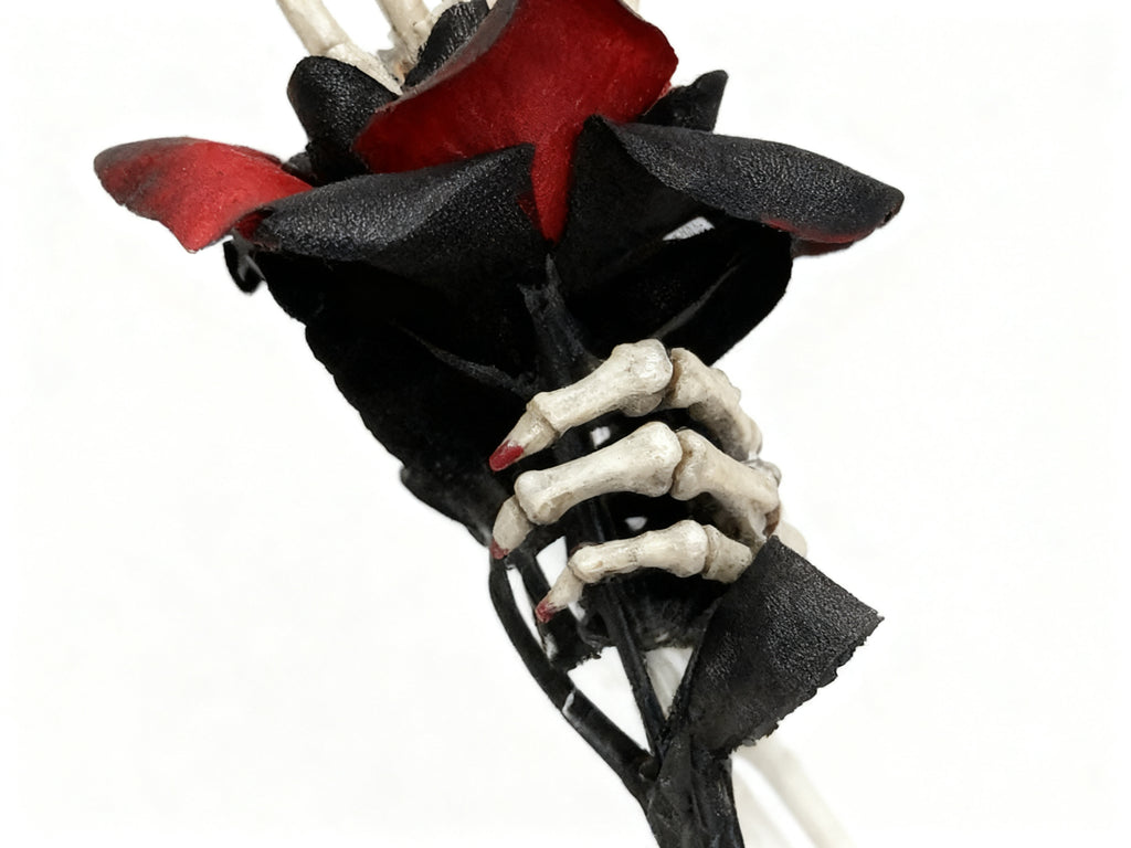 Flor Artificial Halloween con Mano de Esqueleto