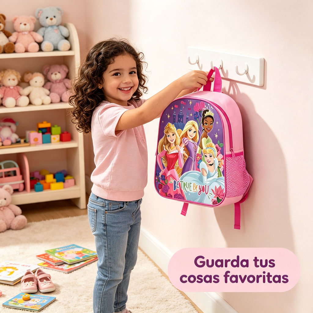 Mochila Infantil Personajes | Princesas Disney, Spider-Man, Peppa Pig, Paw Patrol | Bolsillo Lateral | Vuelta al Cole
