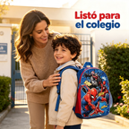 Mochila Infantil Personajes | Princesas Disney, Spider-Man, Peppa Pig, Paw Patrol | Bolsillo Lateral | Vuelta al Cole