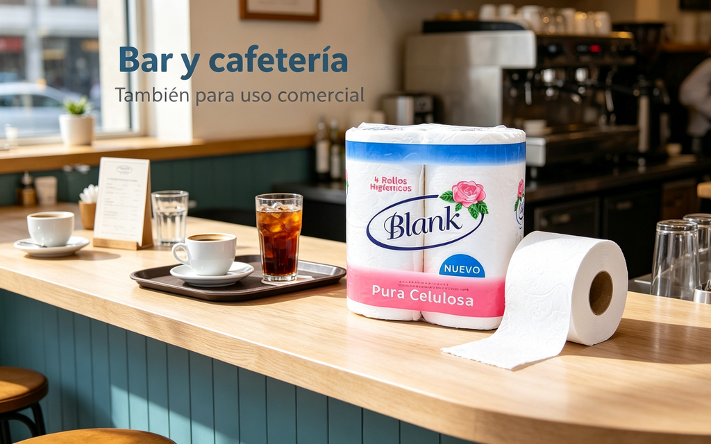 Blank Papel Higiénico 4 Rollos – Pura Celulosa, Extra Suave y Resistente