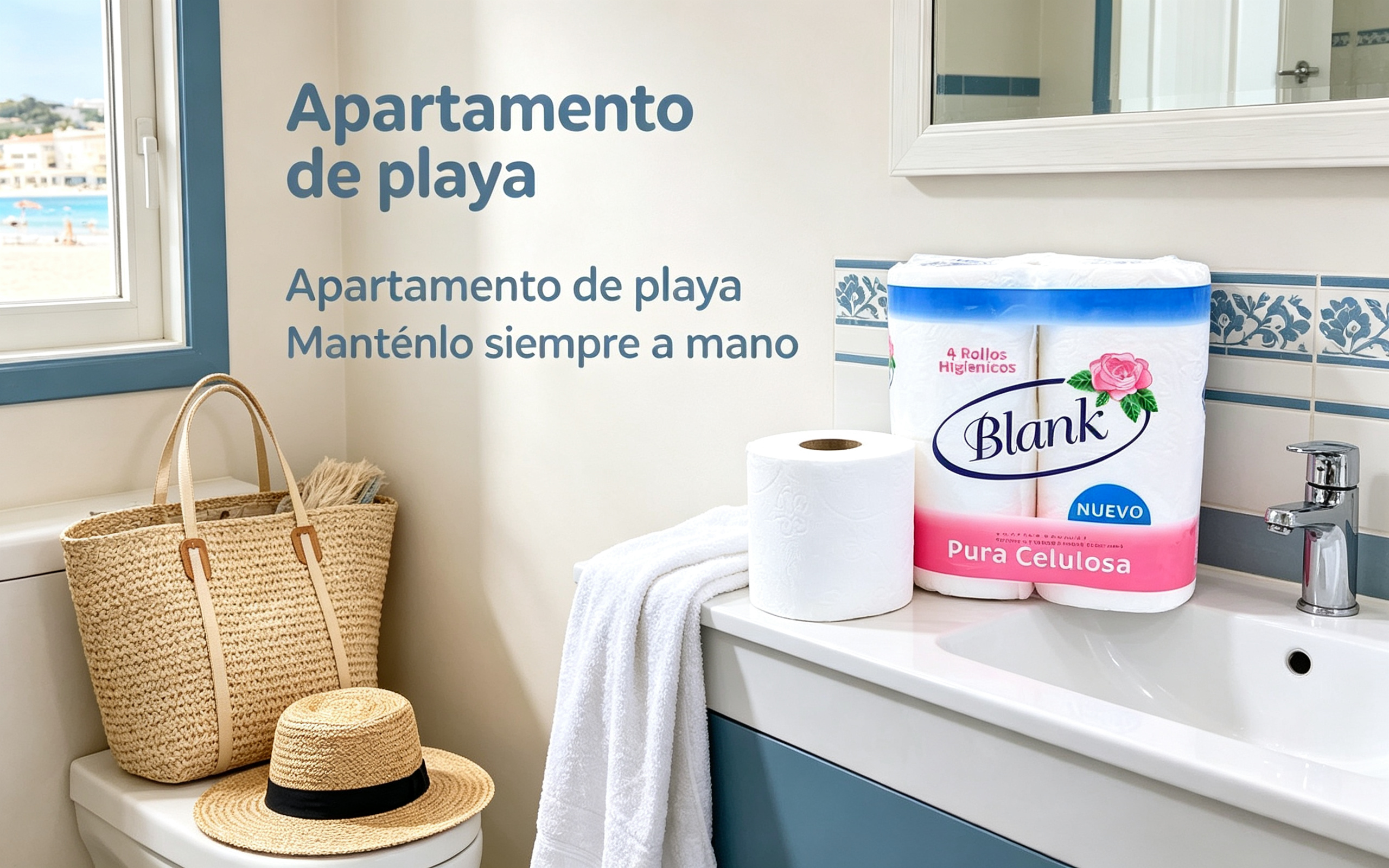 Blank Papel Higiénico 4 Rollos – Pura Celulosa, Extra Suave y Resistente