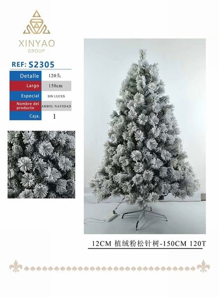 Arbol Navidad Nevado 150cm 120T