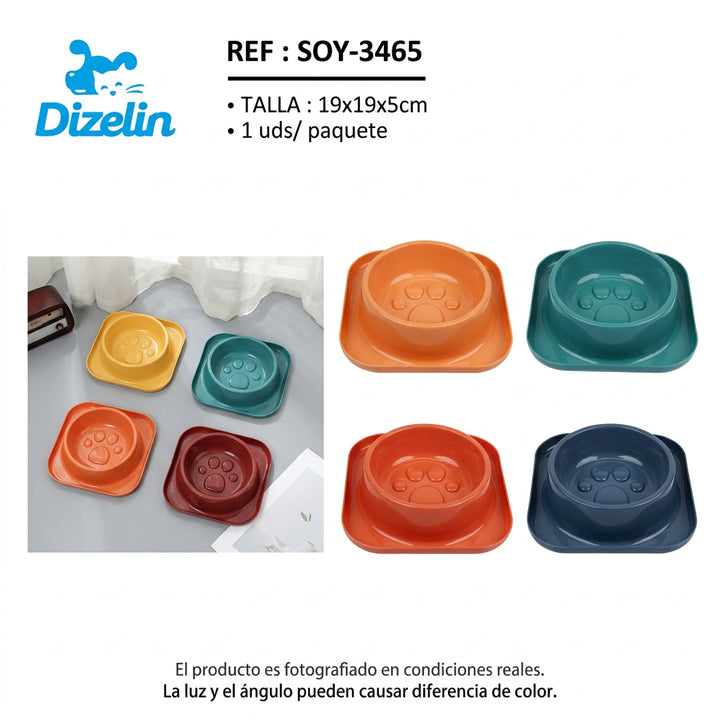 Comedero para mascotas 19x19x5cm