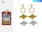 Conjunto de Joyas de Halloween: 2 Aretes y 4 Anillos