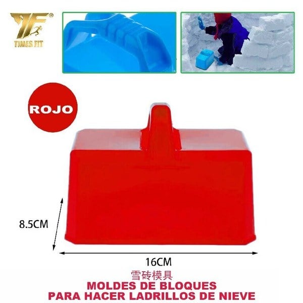Molde Rojo para Hacer Ladrillos de Nieve 16x8.5cm