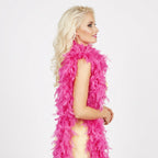 Bufanda de Plumas Rosa Claro para Halloween