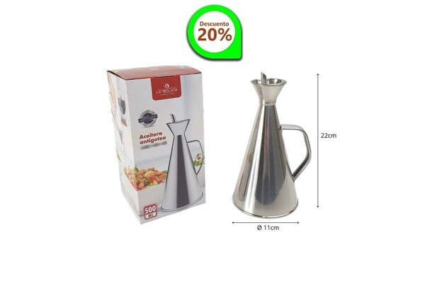 ACEITERA ANTIGOTEO ACERO INOX 500ML