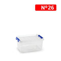 CAJA Nº 26 TRANSPARENTE TAPA SIN ASA 8 L