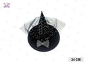 SOMBRERO TRICORNIO DE MALLA CON LENTEJUELAS PARA HALLOWEEN