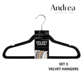 Set de 3 Perchas Terciopelo