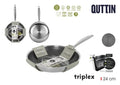 Sartén Acero Inducción Tríplex 24cm Quttin