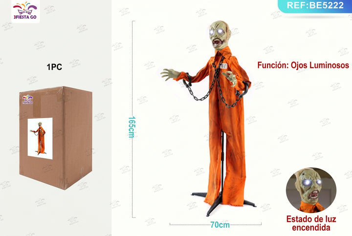 Zombie Naranja de Pie para Halloween