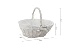 Cesta Mimbre Oval con Asa 38x30x17 cm