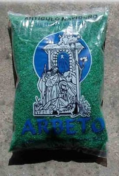 Bolsa de Serrín Verde para Decoración Navideña