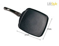 Asadora Aluminio Inducción Grill 27x27 cm