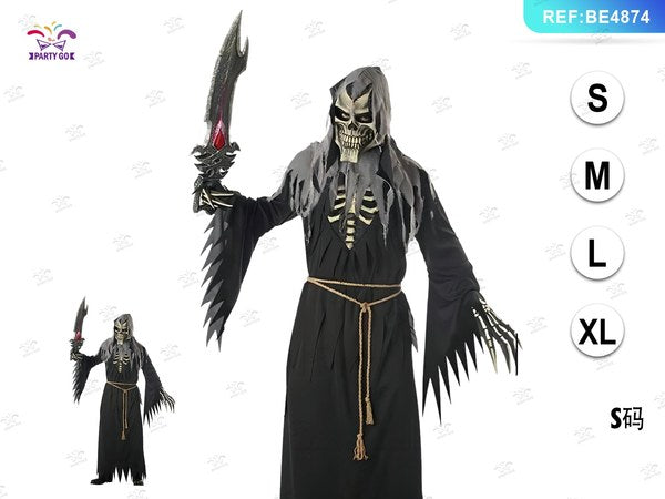 Traje de Fantasma para Hombre con Bordes Rasgados