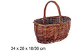 Cesta Mimbre Ovalada Caoba 34x28x18/36 cm