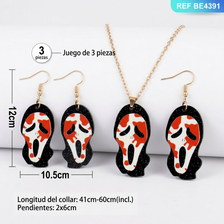 Collar y Pendientes de Halloween