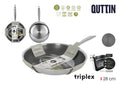 Sartén Acero Inducción Triplex 28cm Quttin