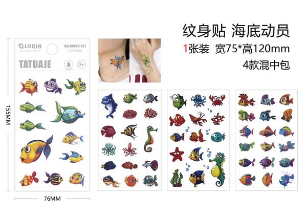 Tatuaje Animales Marinos