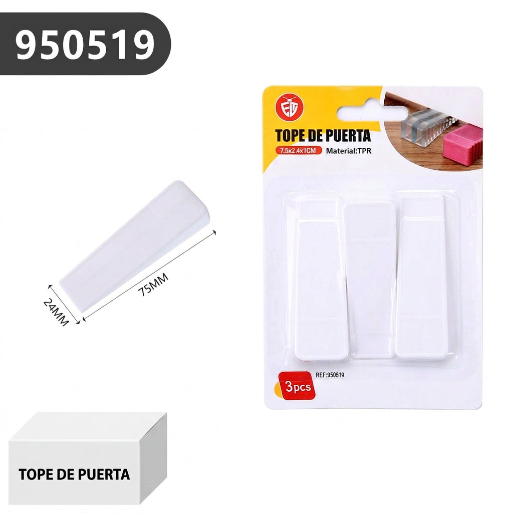 TOPE DE PUERTA 3PCS BLANCOS