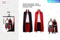 Capa Doble Rojo-Negro 120cm para Halloween