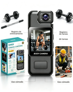 SANDA SD-4680 Cámara Corporal Portátil Body Camera – FHD Visión Nocturna