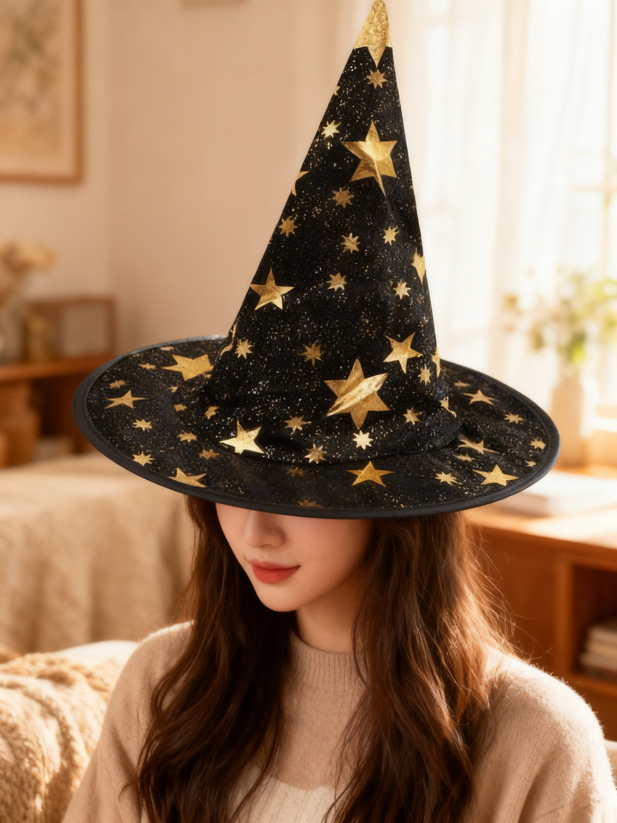 SOMBRERO HALLOWEEN ESTRELLA DORADA MEZCLA