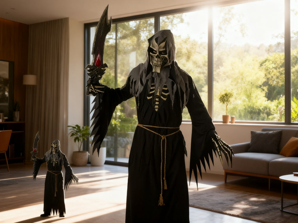 Traje de Fantasma para Hombre con Bordes Rasgados