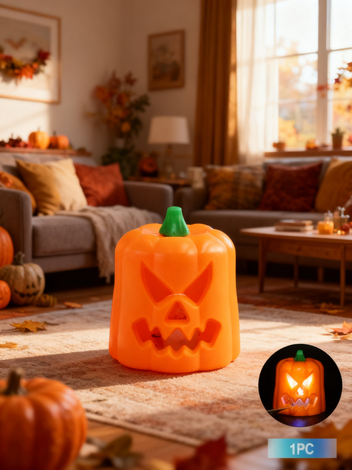 Lámpara de Calabaza de Halloween 1 Pieza